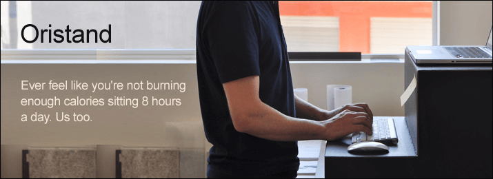 Oristand: $25 standing desk for your office.