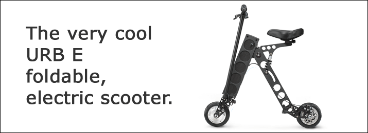 The foldable, portable electric scooter.
