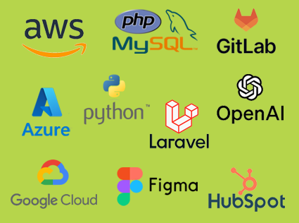 Laravel, Custom PHP/Python, OpenAI, API and HubSpot integrations.